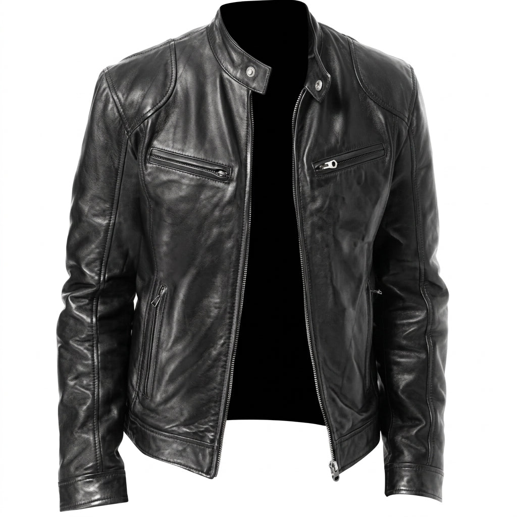 Classic Men's Everyday Leather Jacket
