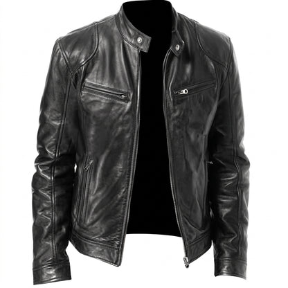 Classic Men's Everyday Leather Jacket