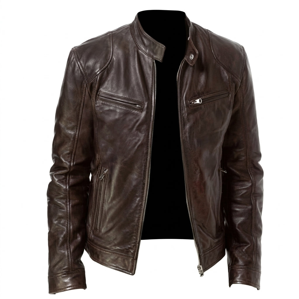 Classic Men's Everyday Leather Jacket
