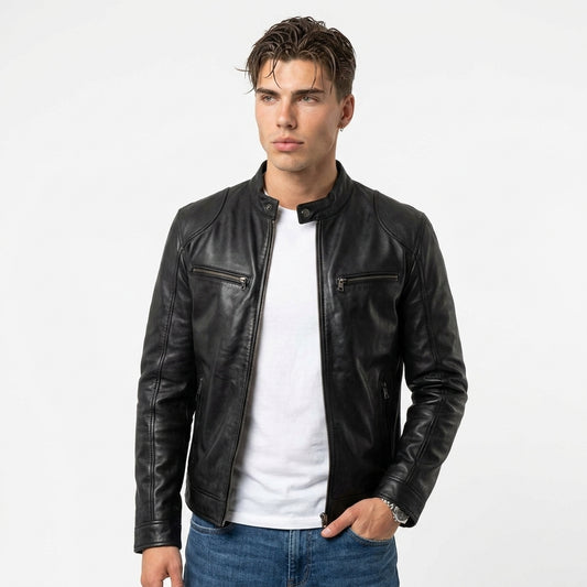 Classic Men's Everyday Leather Jacket