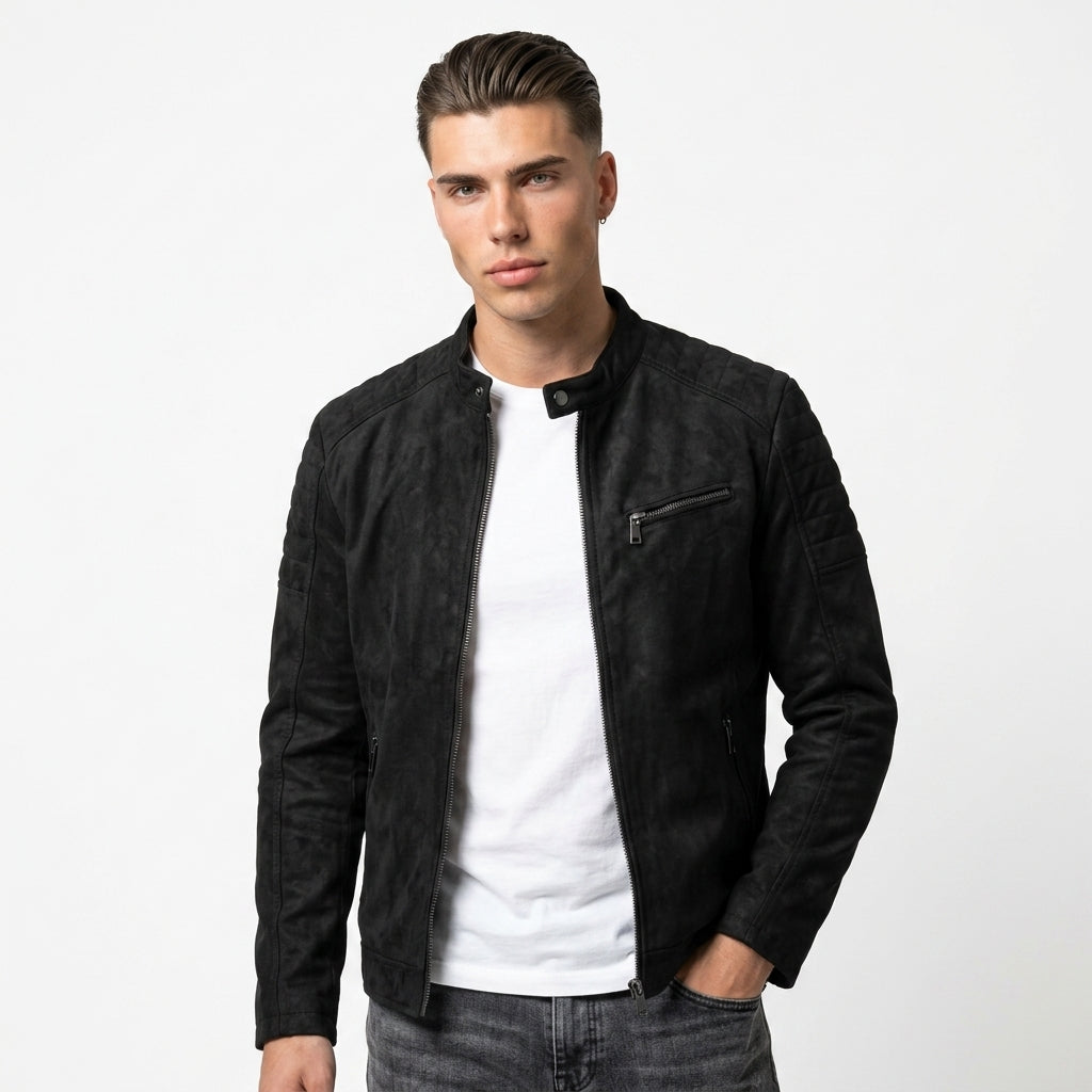 Men's Vintage Leather Jacket for Winter