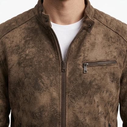Men's Vintage Leather Jacket for Winter