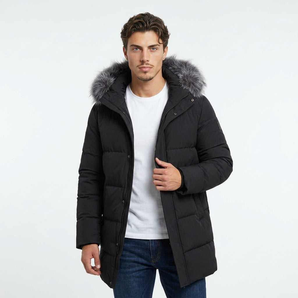 Men's Long Winter Puffer Parka