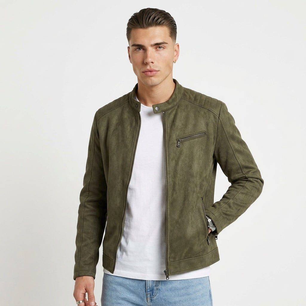 Men's Vintage Leather Jacket for Winter