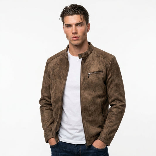 Men's Vintage Leather Jacket for Winter