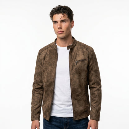 Men's Vintage Leather Jacket for Winter