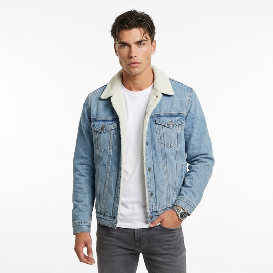 George | Rugged Fleece-Lined Trucker Jacket with Winter Warmth