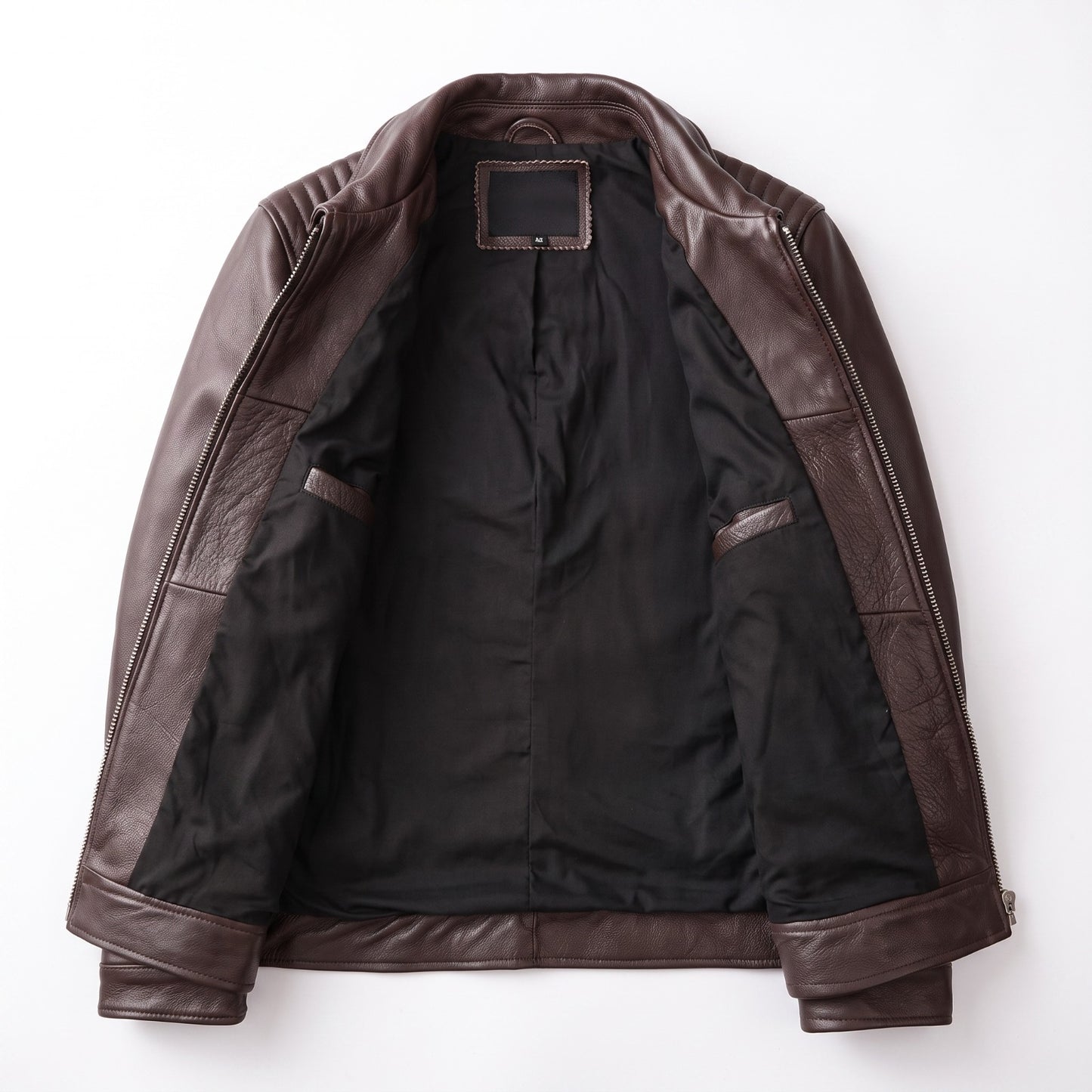 Men's Classic Collared Leather Jacket